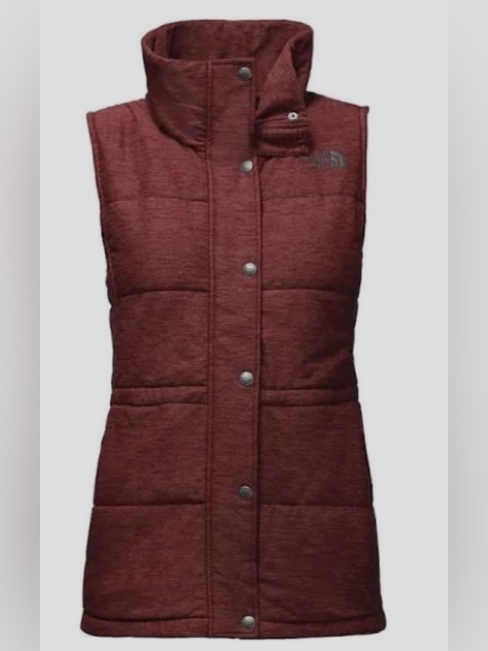 The North Face  Women's Pseudio  Burgundy Quilted Insulated Vest  Size M 8-10